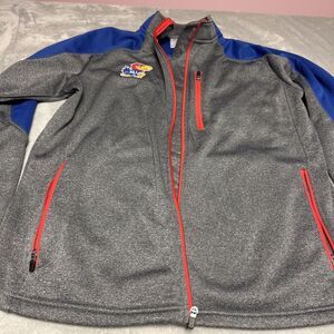 Kansas Jayhawks Rivalry Threads Jacket Zip Sz Large Fleece Lined